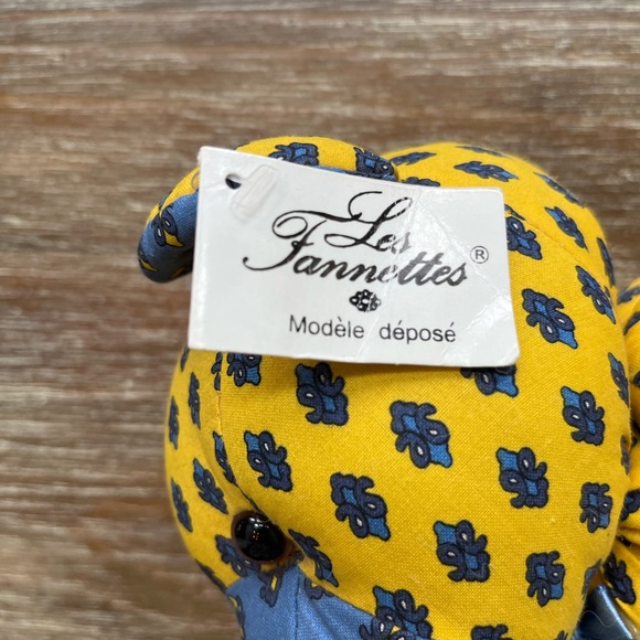 LES FANNETTES FABRIC TEDDY BEAR - Picture 2 of 7